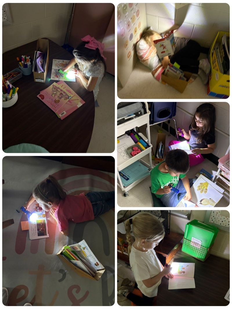 Image for the Tweet beginning: 📚🔦Today we turned storytime into